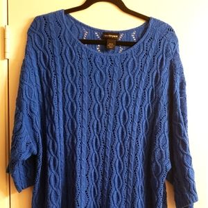 Lane Bryant Blue Short Sleeve Sweater